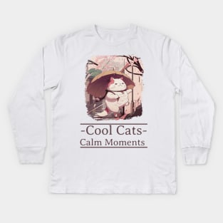 Cool Cats Calm Moments Kids Long Sleeve T-Shirt